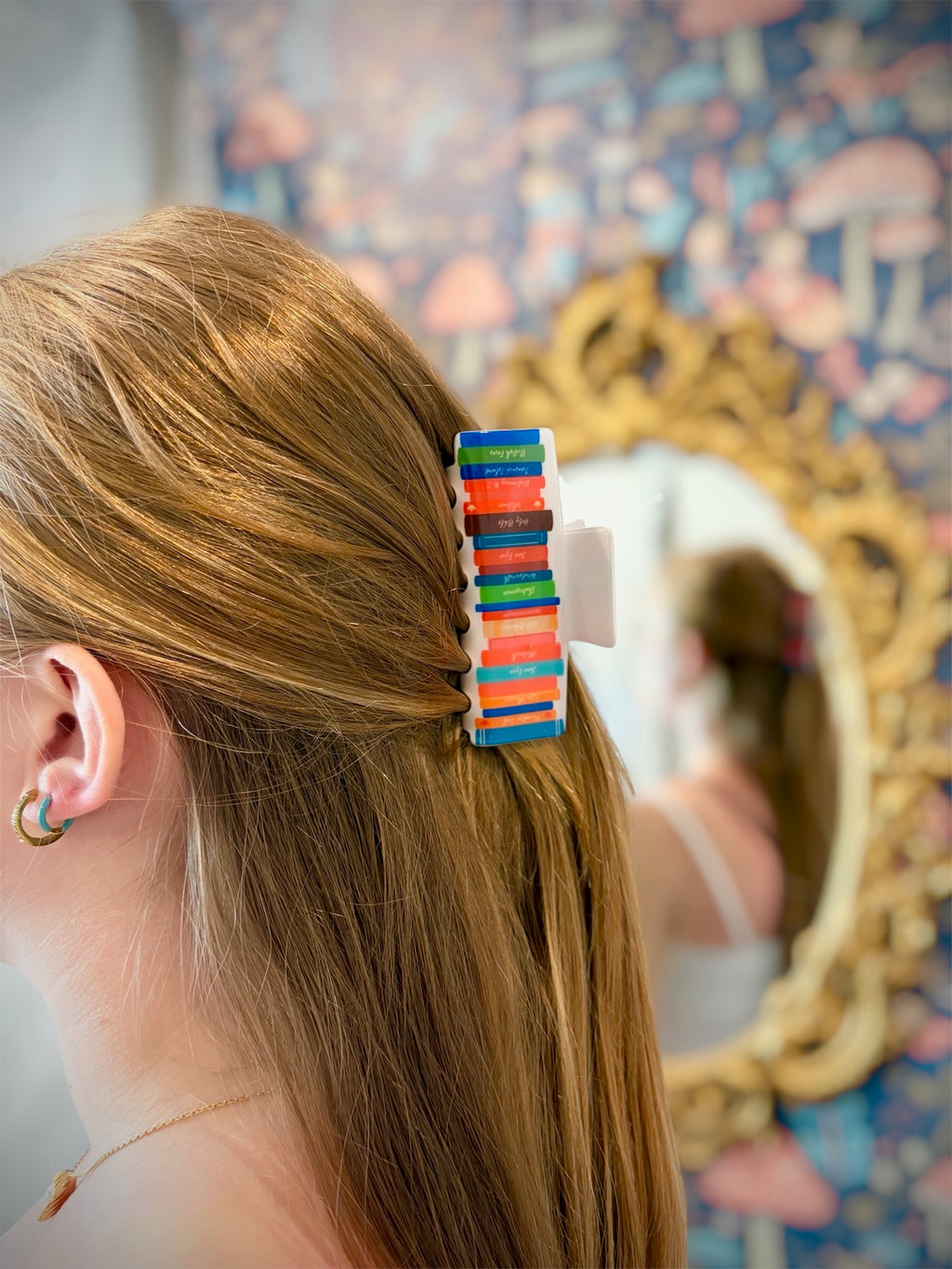 Hair Claw Clip - Book Stack