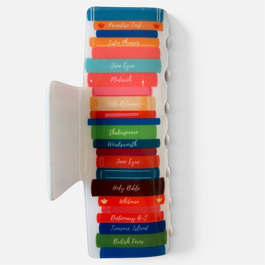 Hair Claw Clip - Book Stack